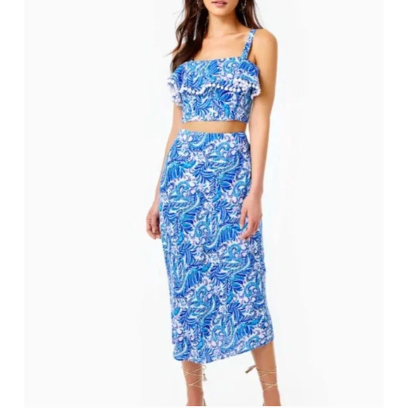 Lilly Pulitzer Dresses & Skirts - 4 Lilly Pulitzer Gretna Skirt Set 100% Linen